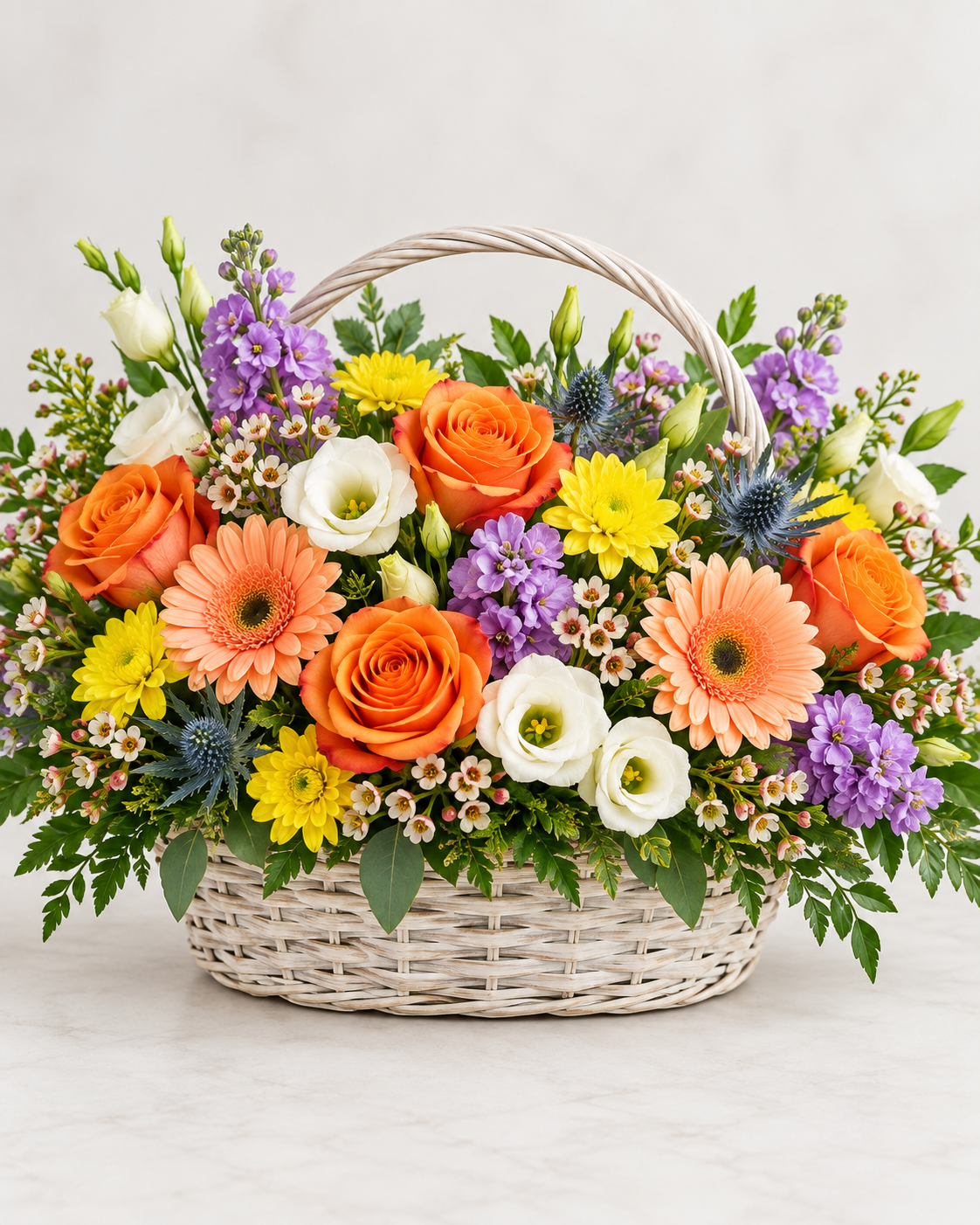 Pastel Garden Basket
